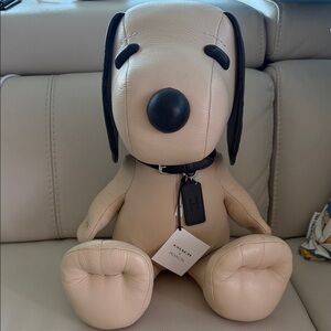 NWT Coach x Peanuts Snoopy Leather Doll! Approx 14” sitting. Sold out!